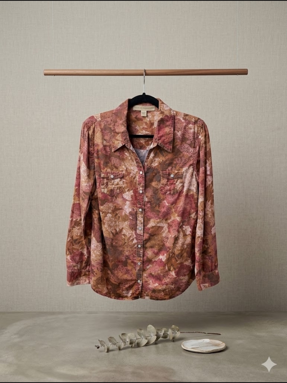 Vintage America Jeans Floral Western Shirt Rodeo Boho Cowgirl Desert Chic